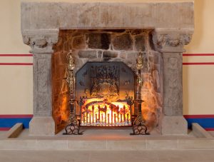 Original fireplace at Stirling castle.