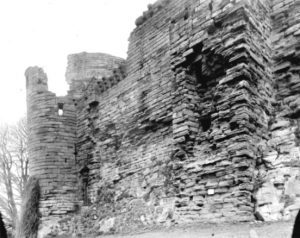 Photo c.1899 showing Latrine tower prior to early C20 consolidation work
