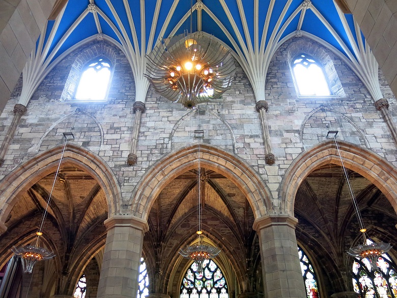 Part of the ceiling inside the cathedral