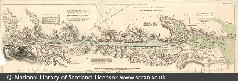 A detailed plan showing the canal and surrounding area