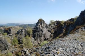 A slate quarry in the countryside