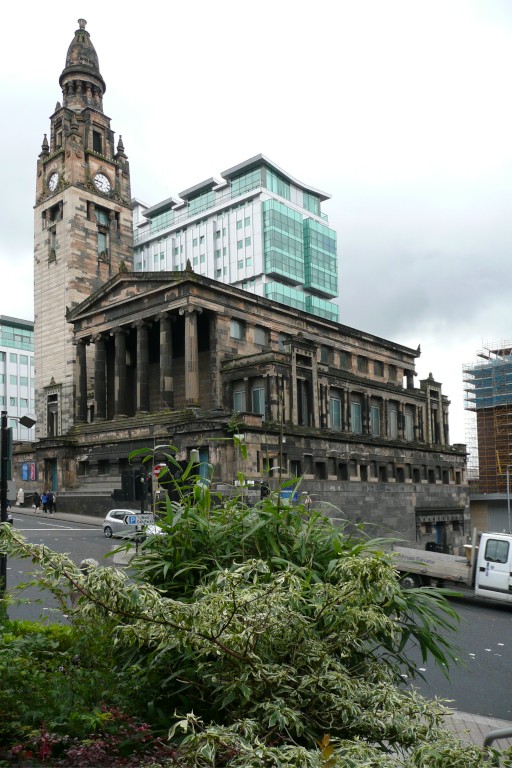 A large stone church on a plinth in Glasgow