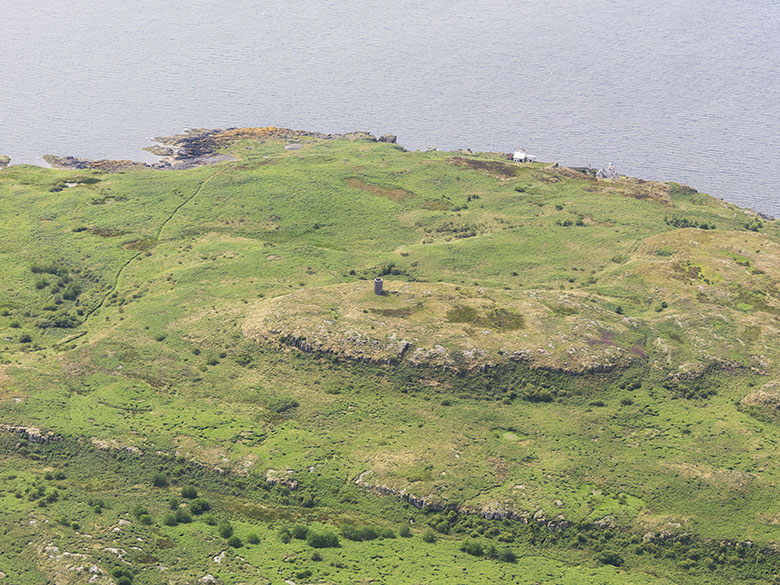 A small lighthouse on an island