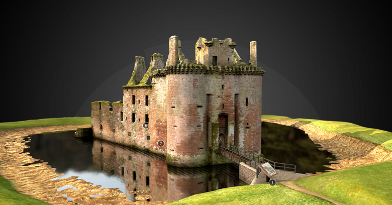 A 3D model of Caerlaverock Castle