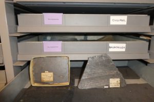 Two slates inside an archive