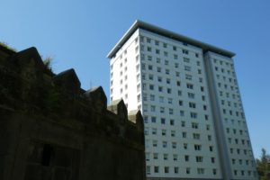 A block of high rise flats